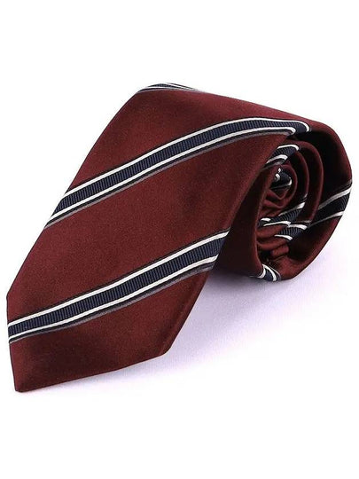 Striped jacquard silk tie red - BRUNELLO CUCINELLI - BALAAN 2