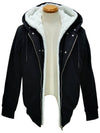 Classic Bunny Zip Up Hoodie White Lining Black - MOOSE KNUCKLES - BALAAN 5