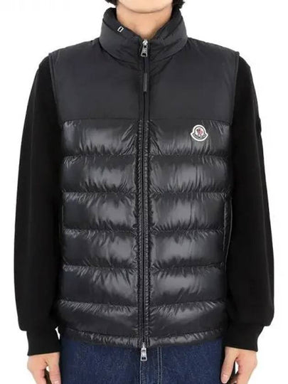 Cerces Logo Patch Down Padded Vest Black - MONCLER - BALAAN 2