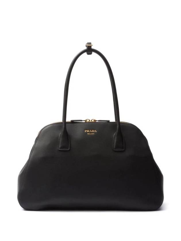 Medium Leather Tote Bag Black - PRADA - BALAAN 1