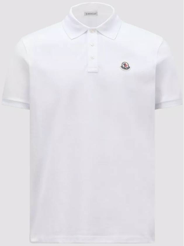 Logo patch short sleeve PK shirt white - MONCLER - BALAAN 2