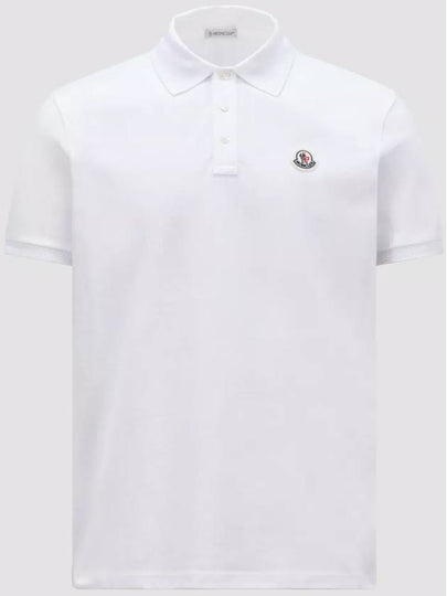 Logo patch short sleeve PK shirt white - MONCLER - BALAAN 2