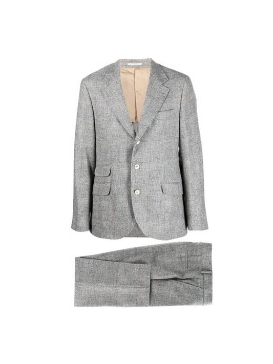 houndstooth check suit gray - BRUNELLO CUCINELLI - BALAAN 1