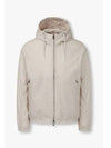 Men s Full Logo Pattern Hooded Jacket Beige - EMPORIO ARMANI - BALAAN 1