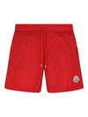 Logo Nylon Swim Shorts Red - MONCLER - BALAAN 1