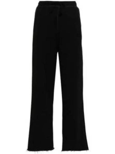 Embroidered Logo Cotton Wide Pants Black - GANNI - BALAAN 2