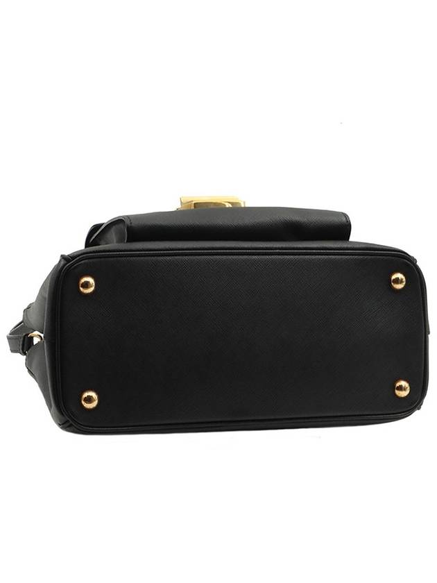 Black Saffiano Lux Gold Metropolis Galleria 2WAY 1BA256 - PRADA - BALAAN 5