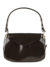 Toein Embossed Logo Leather Shoulder Bag Black - BOTTEGA VENETA - BALAAN 2