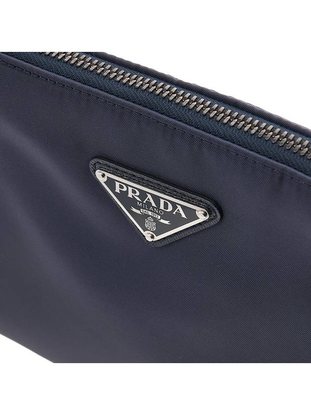 Re-Nylon Saffiano Leather Shoulder Bag Navy - PRADA - BALAAN 7