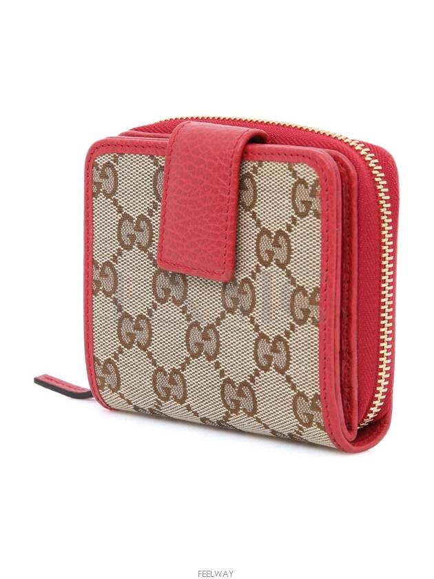 Supreme Red Zipper GG Canvas Half Wallet 346056 - GUCCI - BALAAN 2