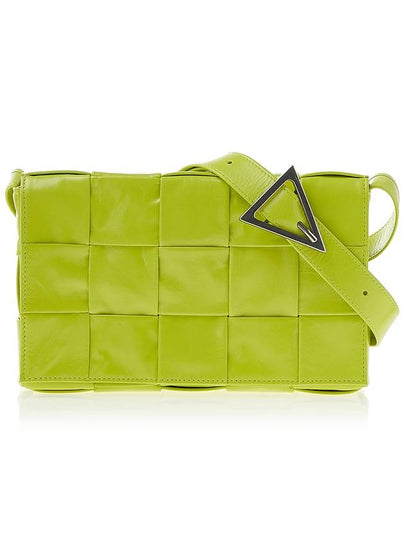 Intrecciato Triangle Buckle Cassette Cross Bag Acid Kiwi - BOTTEGA VENETA - BALAAN 2