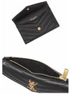 Cassandre Matelasse Fragments Flap Card Case In Grain de Poudre Embossed Leather Black - SAINT LAURENT - BALAAN 4