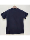 Kids Logo Motif Print Short Sleeve T Shirt 8Y 10Y Navy 8C00022 89AFV 778 - MONCLER - BALAAN 3