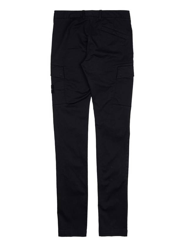 Logo Patch Cargo Straight Pants Black - STONE ISLAND - BALAAN 3