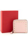 Rockstud Compact Leather Zipper Wallet NW1PO649BOL - VALENTINO - BALAAN 7