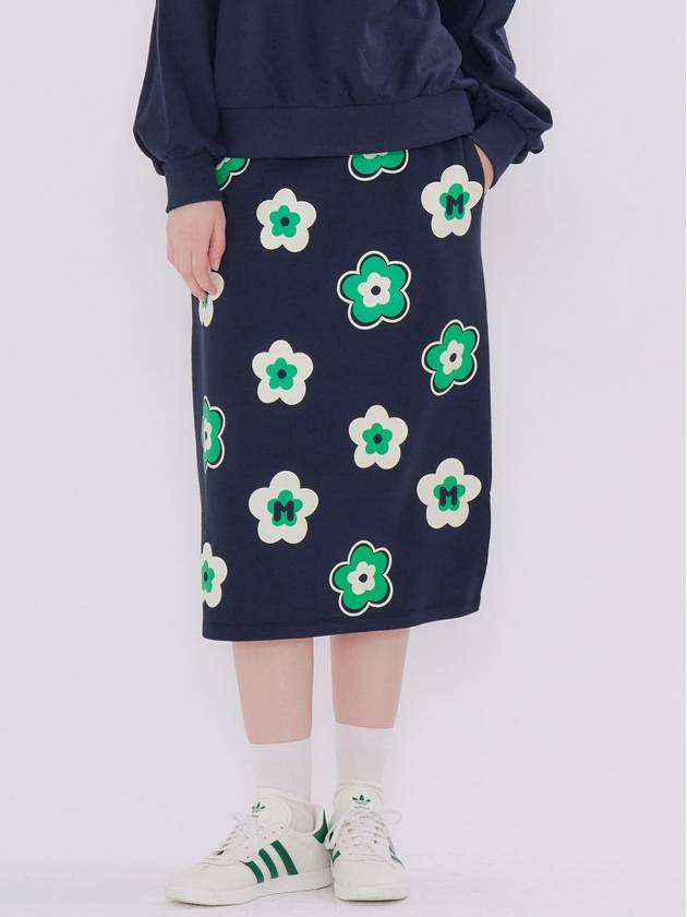 Flower H Line Skirt Navy - METAPHER - BALAAN 4