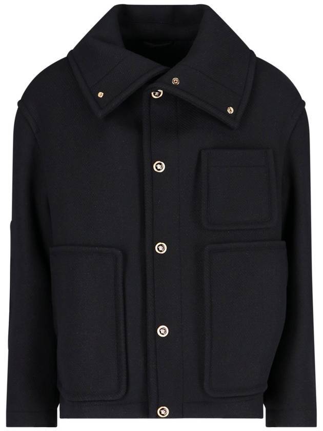 Medusa Wool Blouson Jacket Black - VERSACE - BALAAN 1