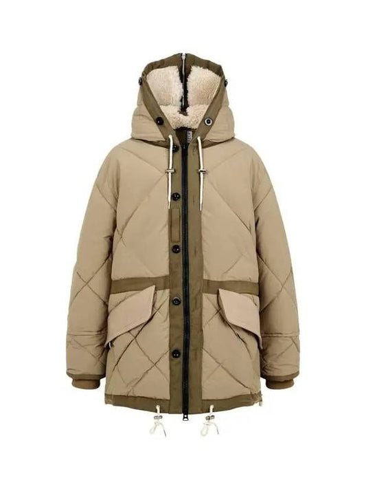 Men's Diamond Quilted Padded Blouson Khaki 271021 - SACAI - BALAAN 1