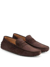 Men's Suede Gommino Driving Shoes Brown - TOD'S - BALAAN 3