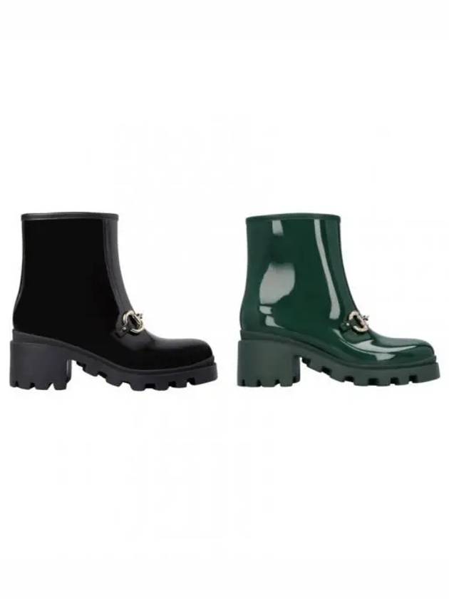 Women s Horsebit Ankle Boots Black Dark Green 670407 JCCP0 - GUCCI - BALAAN 1