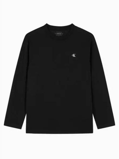 Jeans Archive Logo Heavy Cotton Long Sleeve T-Shirt Black - CALVIN KLEIN - BALAAN 2