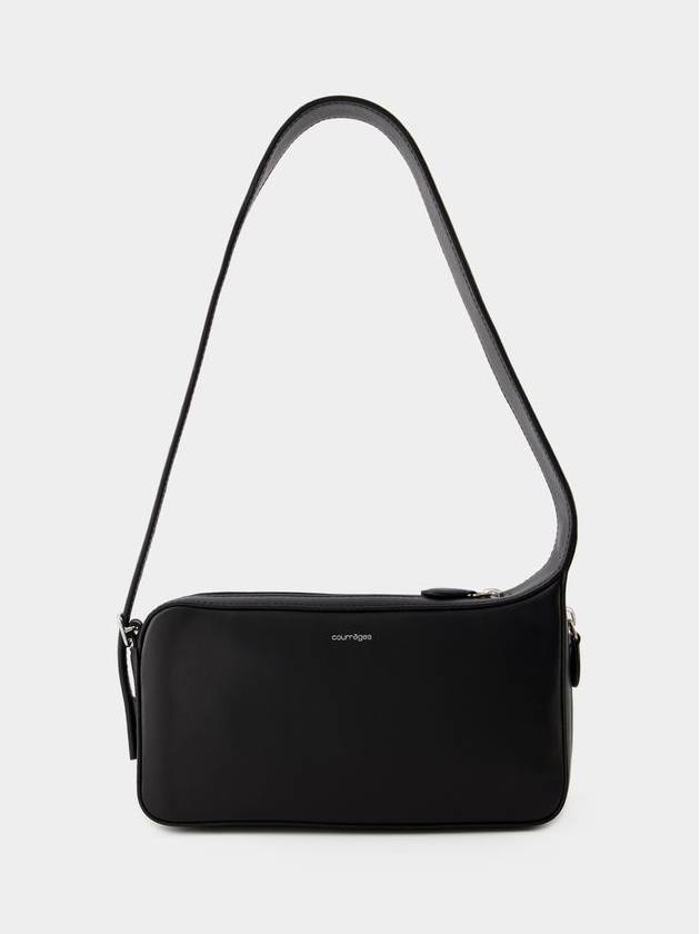 Racer Baguette Logo Print Shoulder Bag Black - COURREGES - BALAAN 2