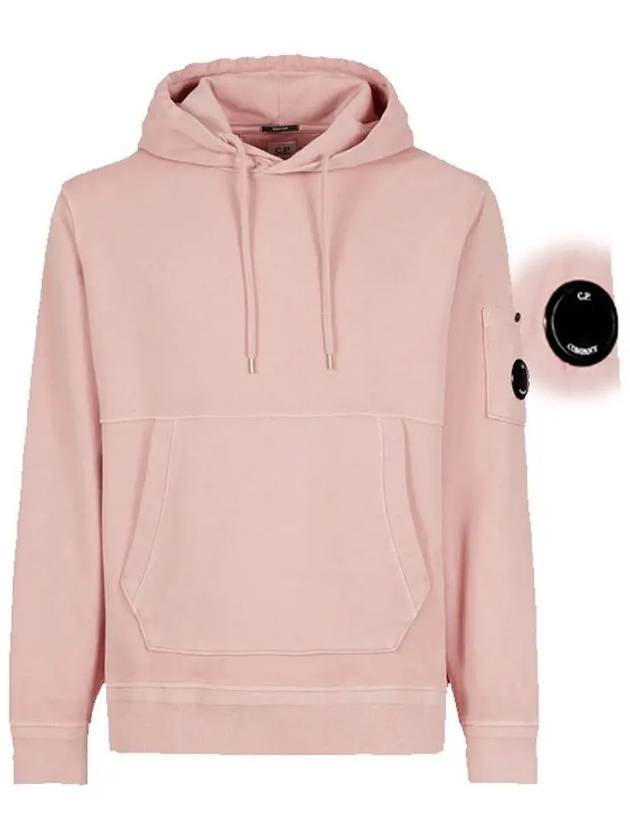 Lens Wappen Cotton Fleece Hoodie Pink - CP COMPANY - BALAAN 3