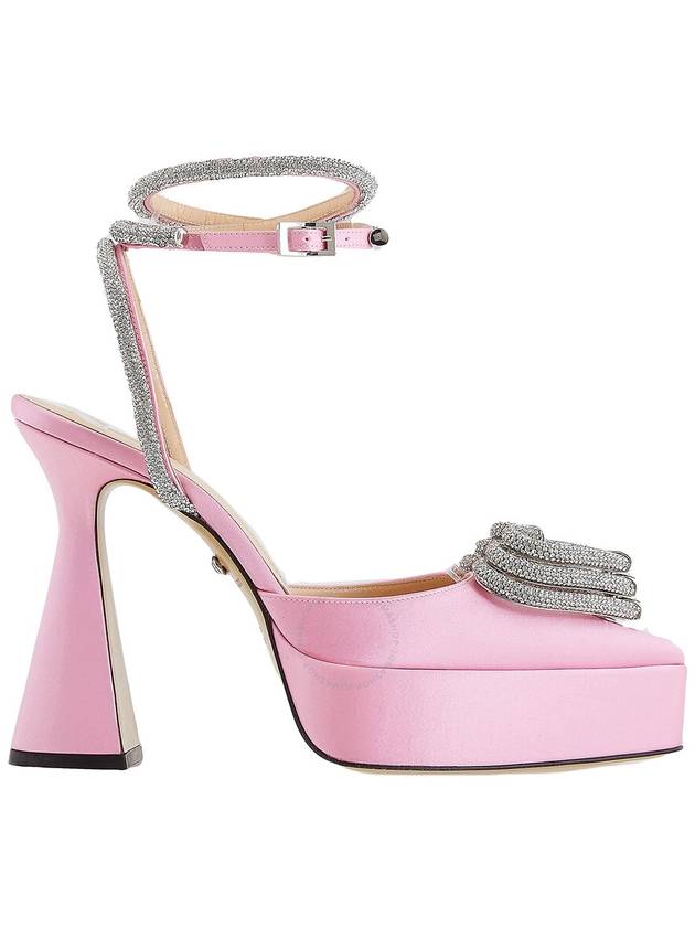 Mach & Mach Pink Crystal Triple Heart Platform Pumps, Brand Size 37 ( US Size 7 ) - MACH & MACH - BALAAN 1