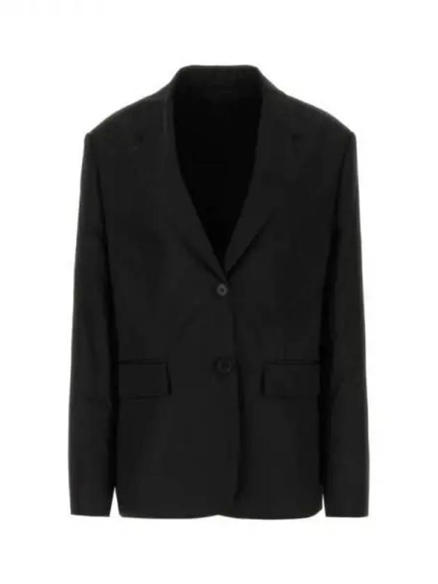 Triangular logo nylon blazer jacket 270524 - PRADA - BALAAN 1