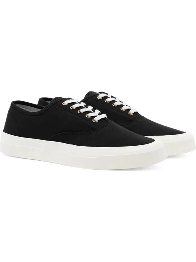 24SS Canvas Lace-Up Sneakers CU04706WW9000 BK - MAISON KITSUNE - BALAAN 3