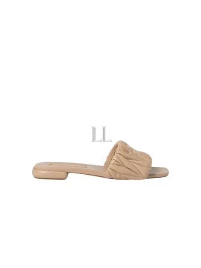 Matelasse Nappa Leather Slippers Beige - MIU MIU - BALAAN 2