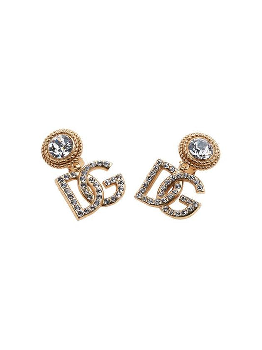 Women's DG Logo Earrings Gold - DOLCE&GABBANA - BALAAN.