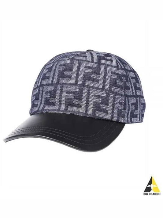 FF Jacquard Denim Ball Cap Dark Blue - FENDI - BALAAN 2