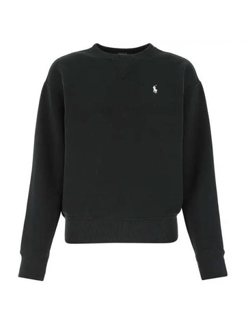 Embroidered Logo Pony Sweatshirt Black - POLO RALPH LAUREN - BALAAN 1