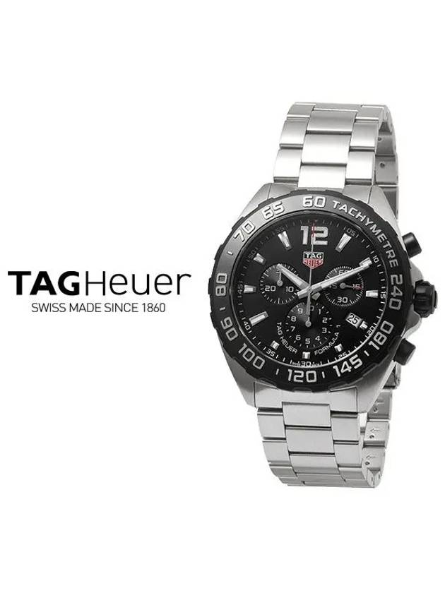 Formula 1 Chrono Quartz 43 MM Metal Watch Black Silver - TAG HEUER - BALAAN 2