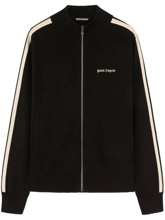 Palm Angels Wool Cashmere Track Jacket Black - PALM ANGELS - BALAAN 1