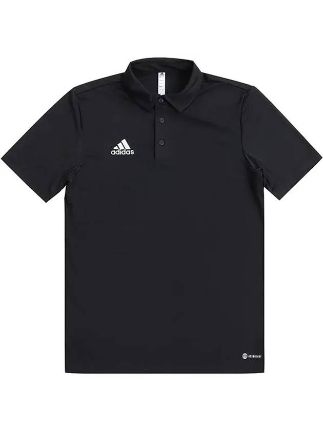 Entrada 22 Short Sleeve Polo Shirt Black - ADIDAS - BALAAN 3