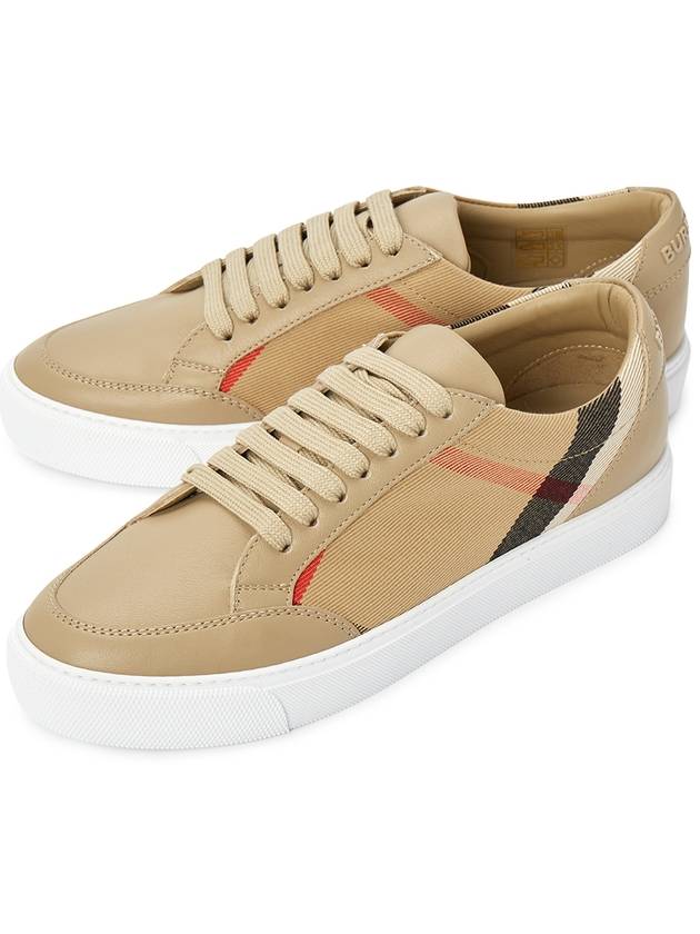 Women's House Check Low Top Sneakers Beige - BURBERRY - BALAAN 2