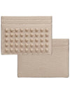 Chios Spike Card Wallet Beige - CHRISTIAN LOUBOUTIN - BALAAN 2