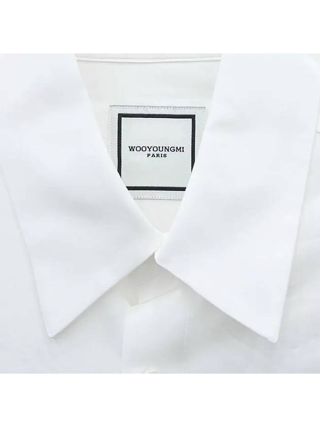 Back Logo Cotton Long Sleeve Shirt White - WOOYOUNGMI - BALAAN 8