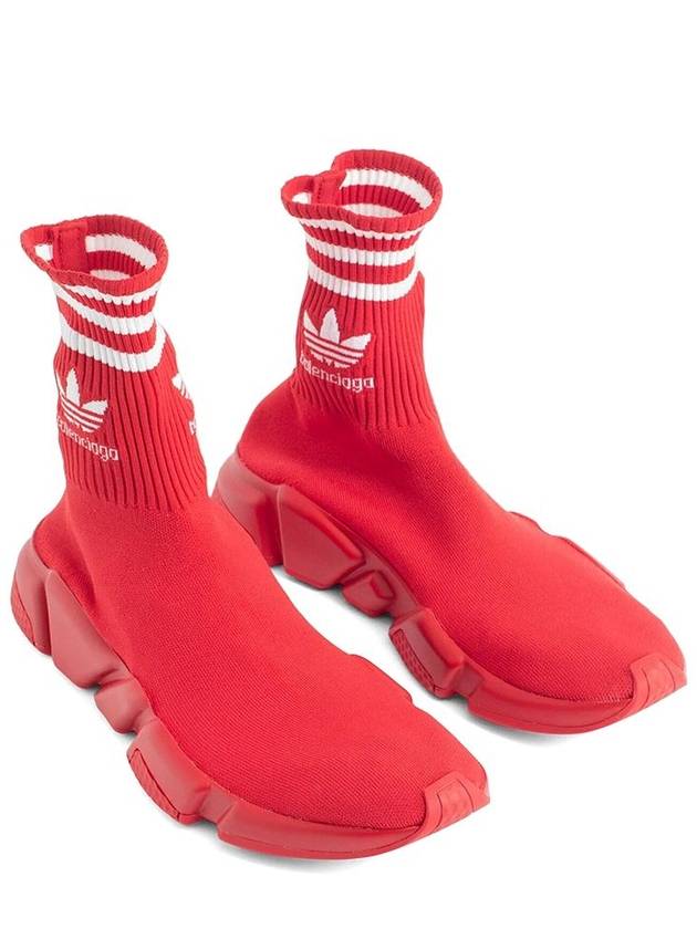 Speed Stretch Knit High Top Sneakers Red - BALENCIAGA - BALAAN 5