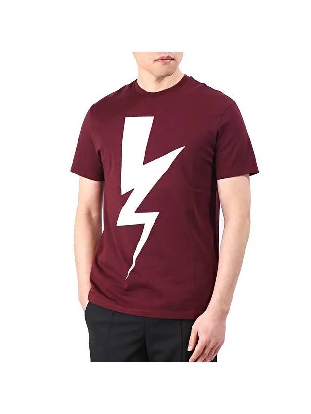 Bolt Big Thunder Short Sleeve T-Shirt Red - NEIL BARRETT - BALAAN 1