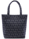 Men's Denim Toilet Iconographe Tote Bag Navy - VALENTINO - BALAAN 5