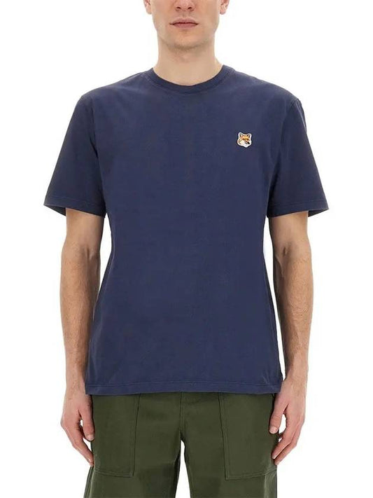 Fox Head Patch Classic Short Sleeve T-Shirt Ink Blue - MAISON KITSUNE - BALAAN 2