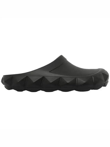 Roma Stud Turtle Rubber Clog Mule Black - VALENTINO - BALAAN 1