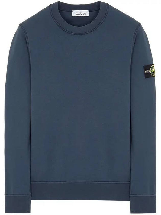 Wappen Patch Crew Neck Sweatshirt Avio Blue - STONE ISLAND - BALAAN.