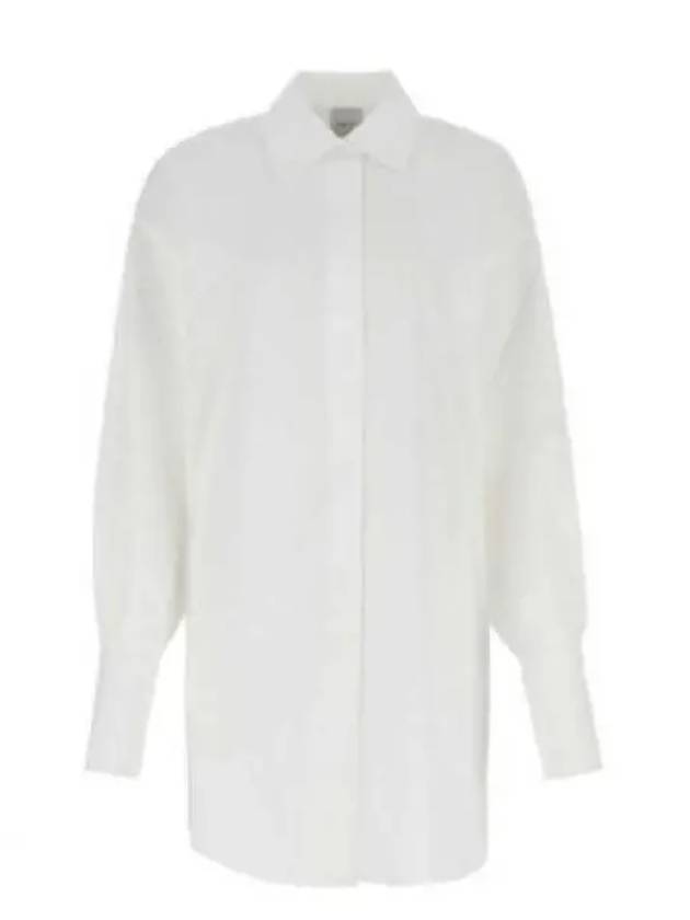 Embroidery Logo Mini Shirt Cotton Short Dress White - PATOU - BALAAN 2