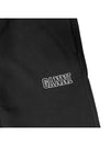 logo embroidered drawstring shorts black - GANNI - BALAAN 5