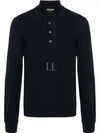 Knit Wool Long Sleeve Polo Shirt Navy - TOM FORD - BALAAN 2