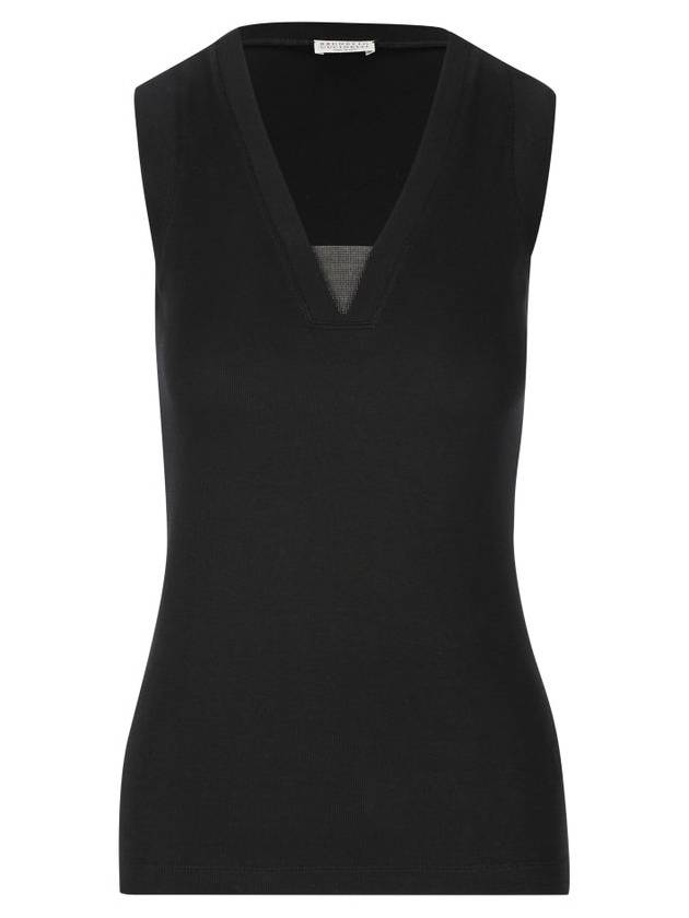 23 ss V-neck tank top M0TC8EL672 C101 NERO B0170005477 - BRUNELLO CUCINELLI - BALAAN 2